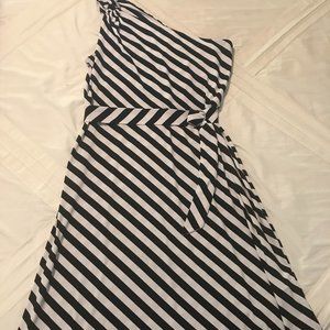 Michael Michael Kors One Shoulder Stripe Dress, Size L